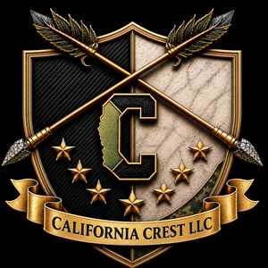 California Crest LLC gold and black shield logo